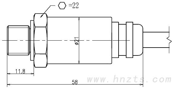CYB320-C1型工程機械壓力變送器外形CAD圖